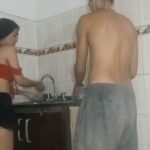 +18 Years - I Put A Camera To Record In The Kitchen While I Fuck My Single Neighbor