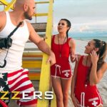 Brazzers - Lifeguards Mackenzie Mace And Kylie Rocket Convince Their Coworker Jmac To Fuck Them Both