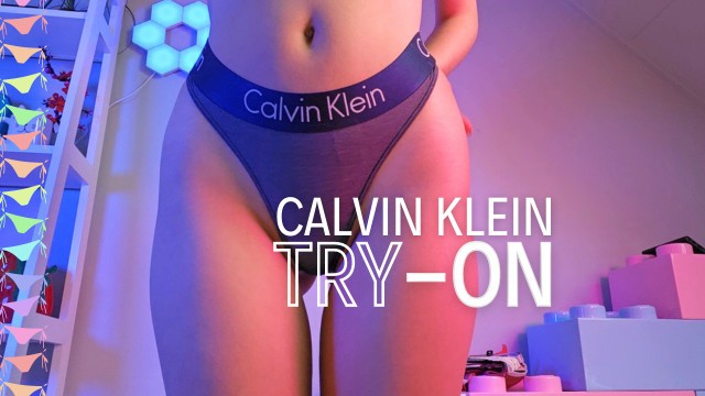 Calvin Klein Panty Try-On Redhead