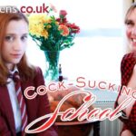 Stepmom Teaches Stepdaughter To Suck Cock