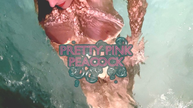 beautiful pink peacock